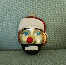 Emmett Kelly Jr. Ornament Weary Willie Clown European Style Molded Glass Flambro