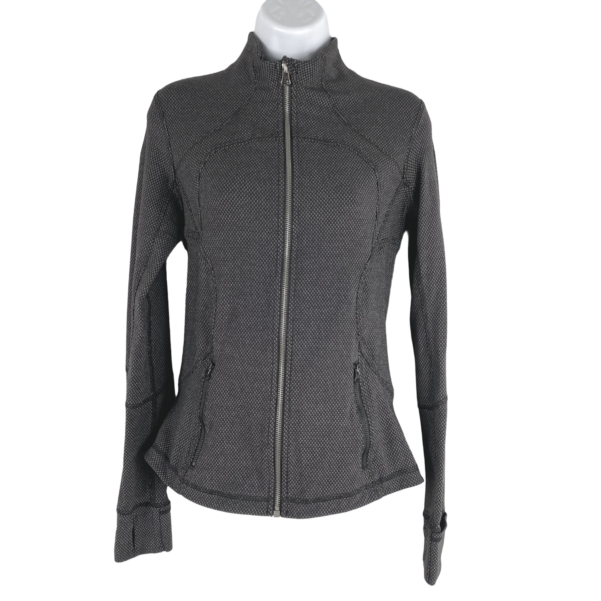 Lululemon Forme Jacket II Size 6 Textured Diamond Dot Black White