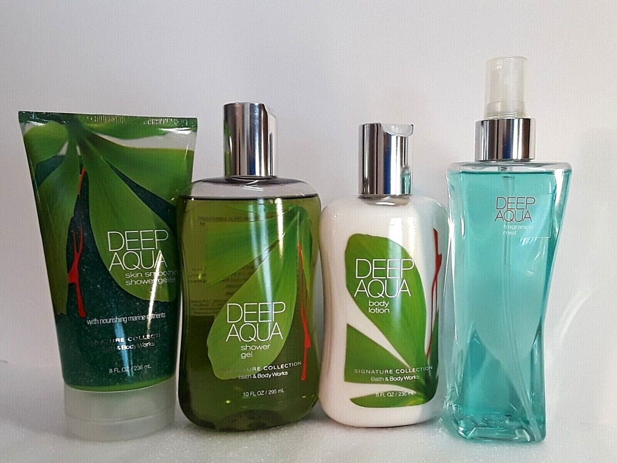 BBW Deep Aqua Fragrance Mist Lotion Shower Gel & Gelee Wash