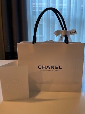 CHANEL 31,Rue Cambon-Paris Empty Shopping Bag 8.5”x6.5”x3”+Ribbon+Card  Holder