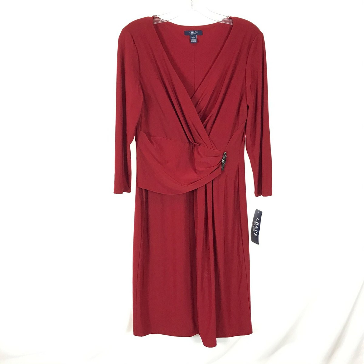 knee length dresses for ladies High Slit Wrap Dress main image 1