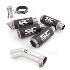 51mm For Suzuki GSXR750 Carbon Muffler Exhaust System Mid Pipe GSXR600 2011-2025