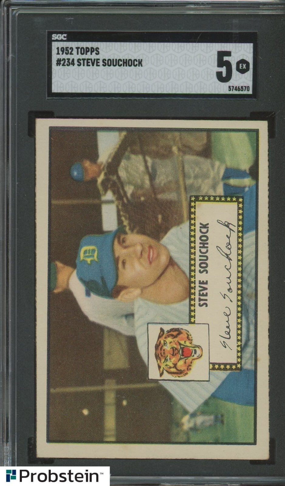1952 Topps #234 Steve Souchock Detroit Tigers SGC 5 EX