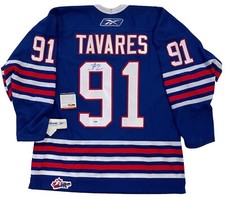 JOHN TAVARES SIGNED REEBOK OSHAWA GENERALS JERSEY PSA/DNA COA U27761 LARGE