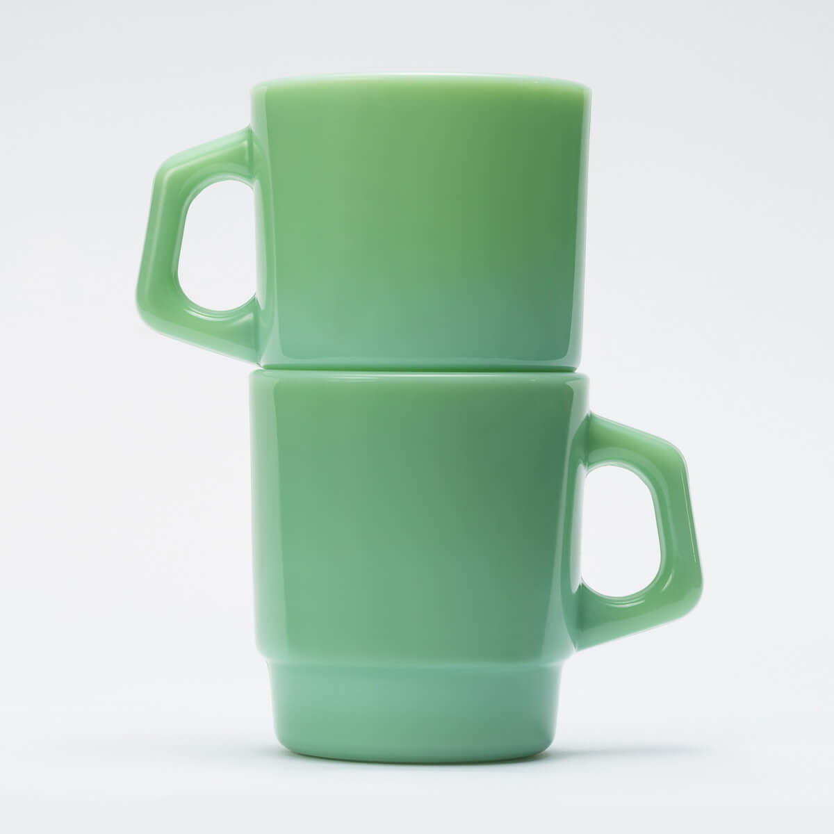 Fire King Made in JAPAN New Stacking Mug jadeite Milk Glass