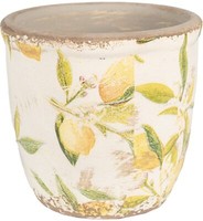 Clayre & Eef 6CE1532M Dekoration Blumentopf Ø 14X13 Cm Gelb