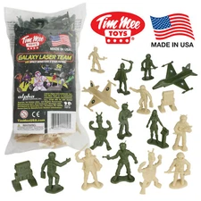TimMee Processed Plastic GALAXY LASER TEAM: 50 Tim Mee STAR PATROL Space Figures