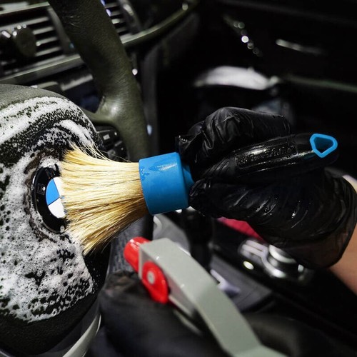 MAXSHINE BOARS HAIR DETAILING STUBBY BRUSH - INTERIOR EXTERIOR - CHEM RESISTANT - Picture 3 of 6