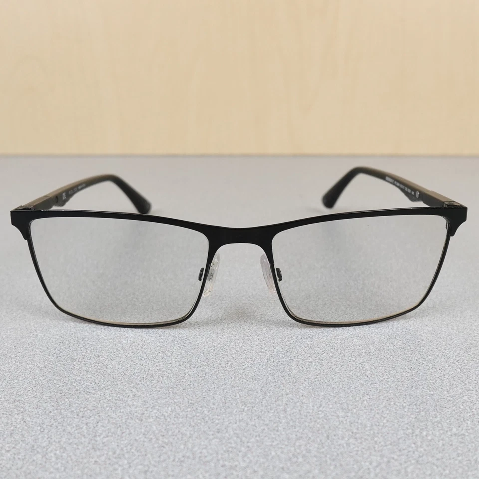 警察眼镜布鲁克林 5 男式黑色全边金属眼镜框用于维修 — 第 2/4 张图片