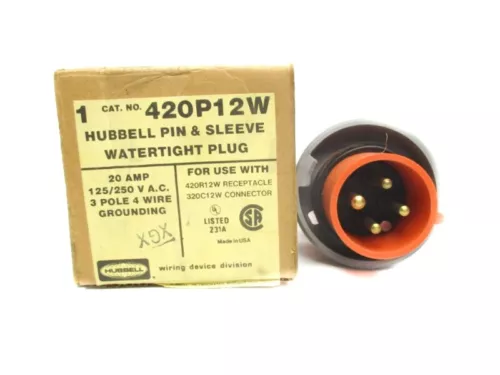 HUBBELL 420P12W 125/250VAC 20A NSMP