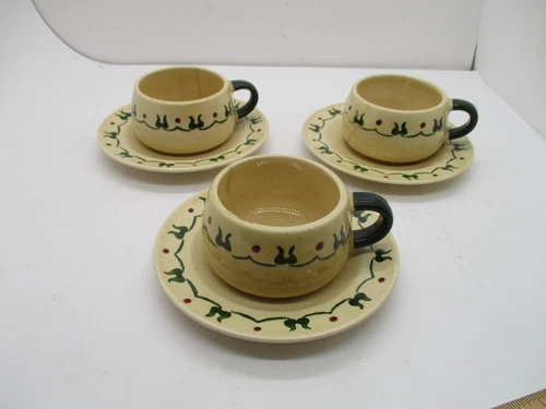 Set Of 3 Metlox Poppy Trail Homestead Provincial Cups and Saucers