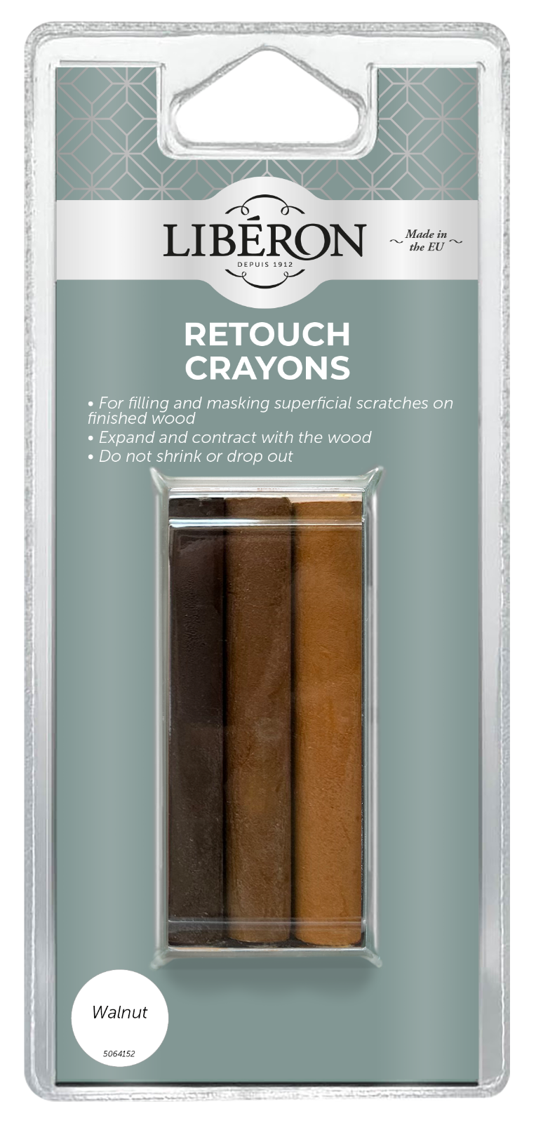 Liberon Retouch Crayons Walnut 3pc