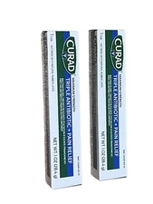 CURAD Triple Antibiotic + Pain Relief Ointment 1 oz - 2 PACK - CUR001232