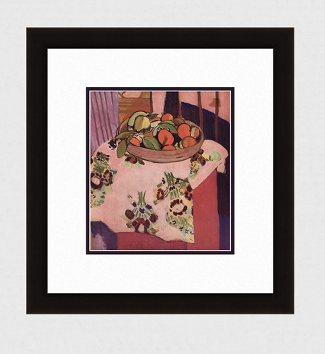 WOW 1946 MATISSE Color Lithograph "Bowl of Fruit with Oranges" FRAMED Signed COA - 第 2/4 張圖片