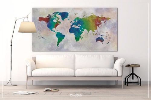 World Map Extra Large Canvas Print 