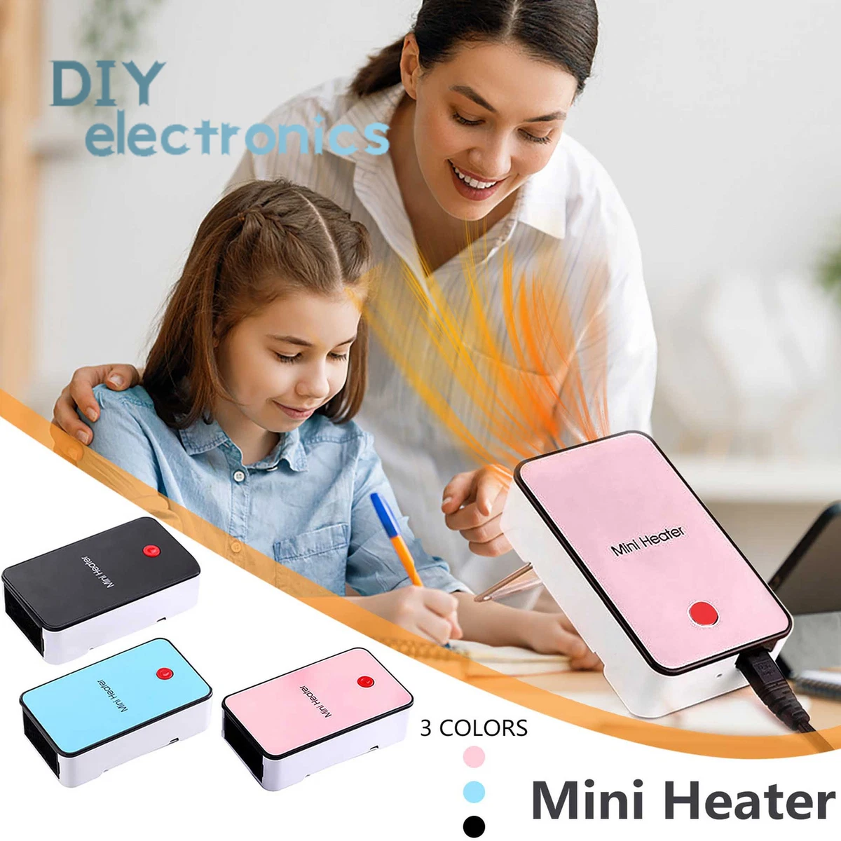 Mini Electric Heater Space Desk Fan Office Home Desktop Winter Warmer US |  eBay