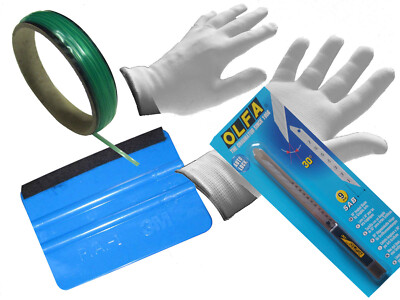 Professionelles CarWrap Set Zum Auto-Folieren - Inkl. Rakel, Filz, Handschuhe, Cutter & Mehr!