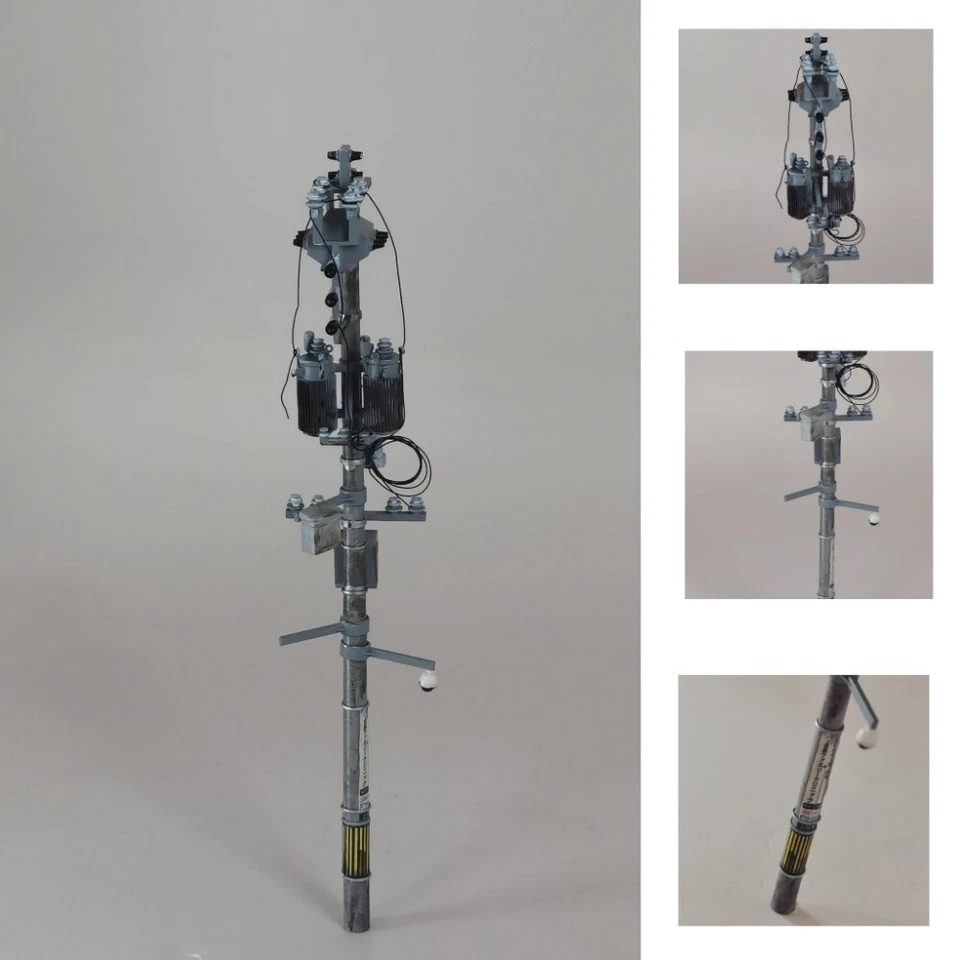 Diorama 1/64 Power Pole Transformer Model Railway House Scene Model Accessories - Image 2 of 4