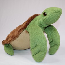 Destination Nation GREEN BROWN SEA TURTLE 12  Long Stuffed Animal Plush Toy