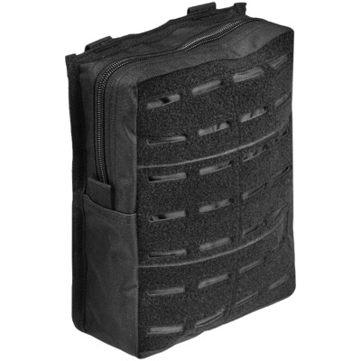 Mil-Tec Laser Cut Belt Pouch Large MOLLE Tactical Airsoft Multipurpose Black