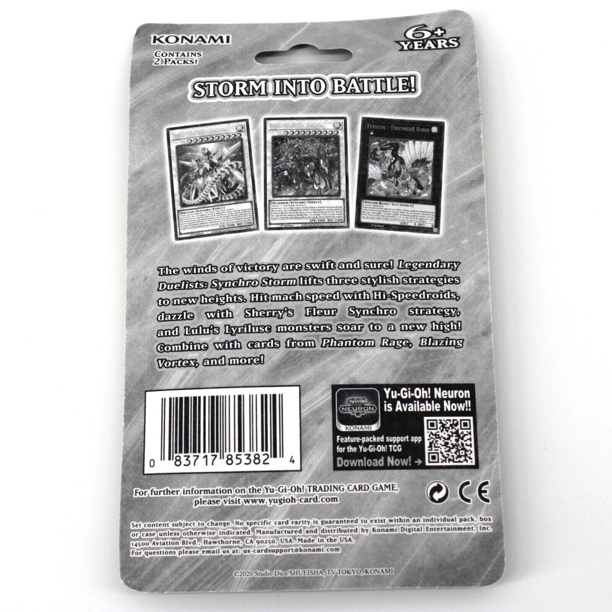 Yugioh Legendary Duelists Synchro Storm 1st Edition 2-Pack Booster
