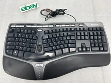 USED Microsoft Natural Ergonomic Keyboard 4000 v1.0 KU-0462 USB Wired (SEE DESC)