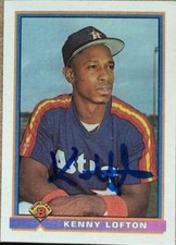 Kenny Lofton Autographed 1991 Bowman #565 Rookie Card 