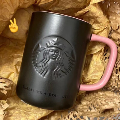 New Hot Starbucks Blackpink Black and Pink Coffee Mug Tea Cup Jennie Halloween