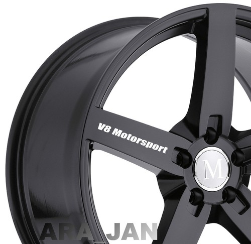 V8 Motorsport Wheels Decal Sticker Sport racing car rims logo auto emblem 4 pcs - Picture 5 of 5