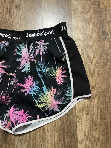 Justice Shorts, Girl's Size Large, Multicolor, Palm Tress, Pull On - Picture 4 of 10