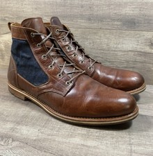 Helm Hand Made Brown Leather Boots Made In The USA Mens Size 13 D