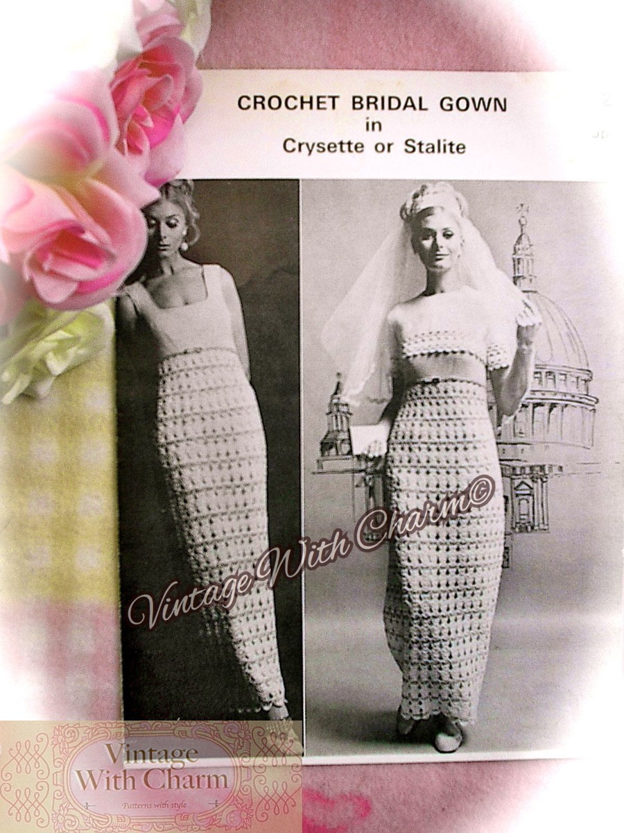 vintage crochet wedding dress patterns Crochet Vintage Bride's Gown Pattern
