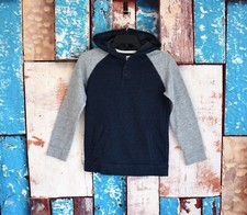 Kids Boys Old Navy Raglan-Sleeve Fleece Hoodie LARGE Pacific Blue PRE-OWNED
