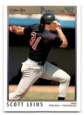 Scott Leius 1992 O-Pee-Chee Premier Baseball #118 Minnesota Twins