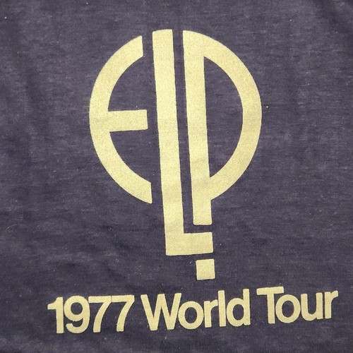 Vintage 70s ELP Works Tour 1977 Emerson Lake & Palmer Men's T Shirt XL JBL 2XL - Picture 5 of 8