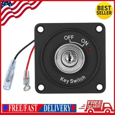 DC 12V 10A Marine 2 Position Ignition Switch ON/OFF Key Switch with Panel+2 Keys