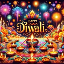 Diwali Digital Image Picture Photo Wallpaper Background Desktop AI Art Sample