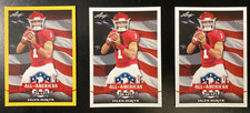 Jalen Hurts Rookie RC 2020 Leaf Draft All American #75  1 Yellow/2 Base Card Lot