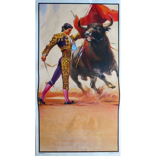 CORRIDA TORO Torero Affiche BALLESTAR Vierge LAMINOGRAF 530X970 mm SOLER CCN-178