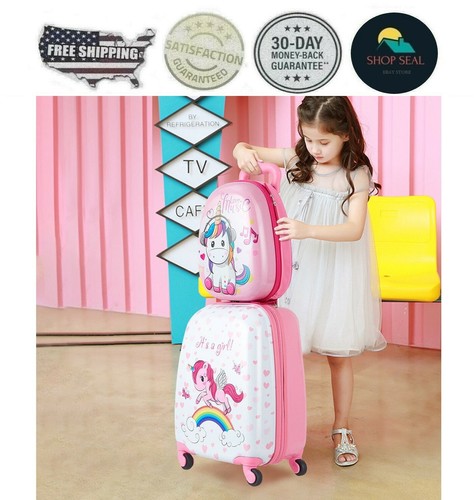 Maletas De Viaje Equipaje Para Niñas Unicornio Set De 2 Piezas Bonito  Calidad | eBay