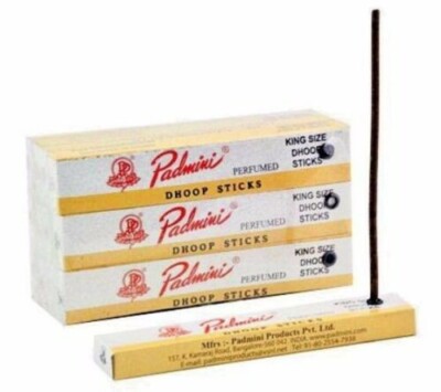2 Stück x 12 Box mit 10 Stäbchen 120 Stäbchen Bic Padmini Dhoop Räucherstäbch...