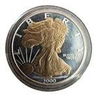 2000 The Dawn of a New Millennium 1 oz .999 Fine Silver Round Liberty in Capsule