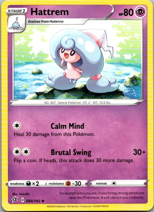 Hattrem 084/192 Uncommon Rebel Clash Pokemon Near Mint