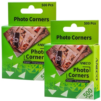 2 Pack Transparent Photo Corners Clear Picture Mounting Corner Stickers for DIY