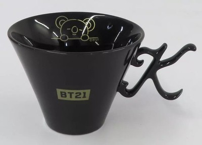 BT21 Koya Alphabet Ceramic Mug Black Japan Import Excellent