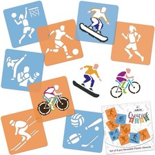 Drawing Stencils for Kids // Set of 8 pcs. // SPORT