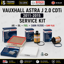 BOSCH SERVICE KIT FILTERS + SUMP PLUG VAUXHALL ASTRA J 2.0 CDTi 2011-2015