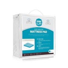 Quilted Fitted Waterproof Mattress Pad Cover - Topper, Stretches up to 18 Inc...