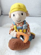 Bob The Builder Sawing Wood Saw Vintage Plush Soft Toy 12" 2002 not talking