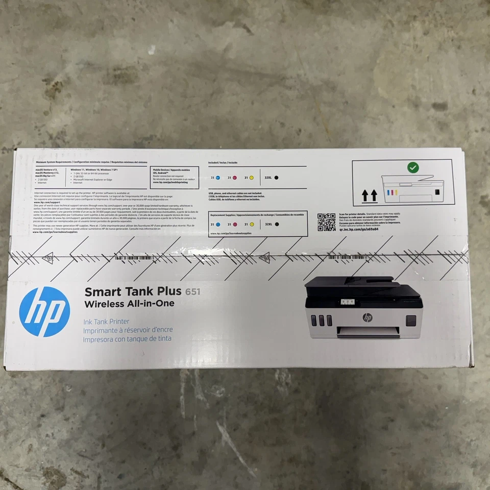 HP Smart Tank Plus 651 Inkjet All-In-One Printer - White - Image 4 of 4